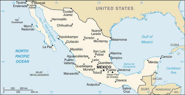 Mexiko karta